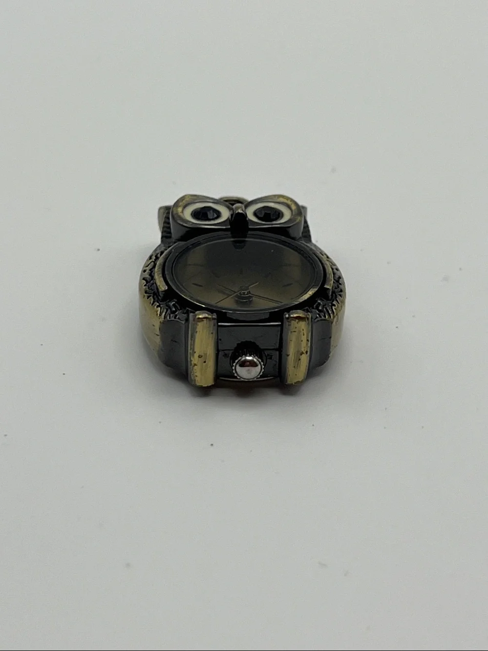 Owl Pendant Quartz Watch Necklace - Bronze Tone